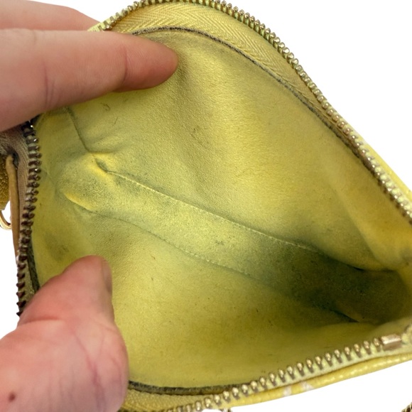 Louis Vuitton 2022 Lemon Curd Monogram Mini Pochette Zip Bag - Picture 10 of 11